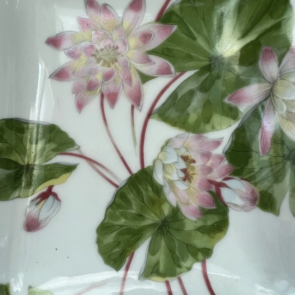 Japanese floral dish by Images pink /green - Picture 2 of 5